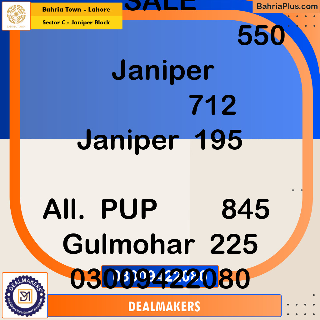 10 Marla Residential Plot for Sale in Sector C - Janiper Block -  Bahria Town, Lahore - (BP-269270)
