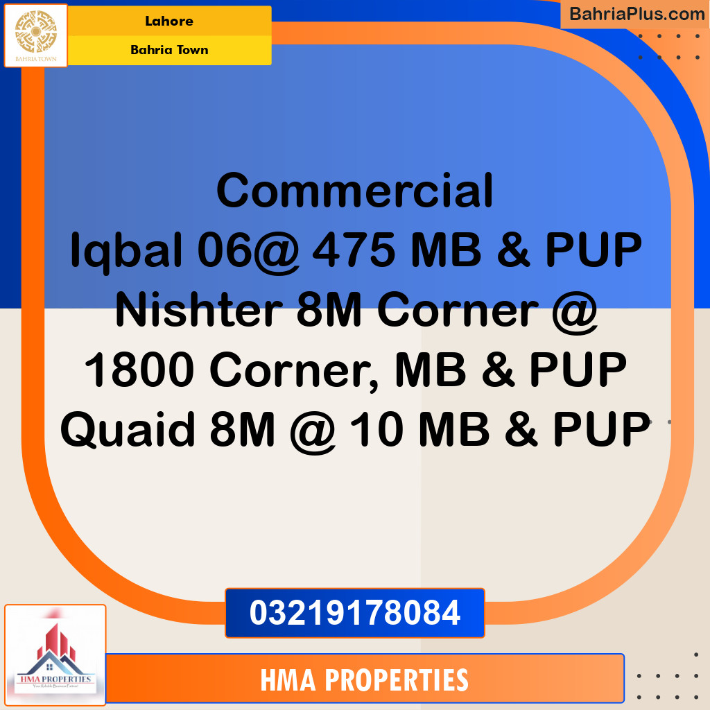 Commercial Plot for Sale in Bahria Town, Lahore - (BP-269352)