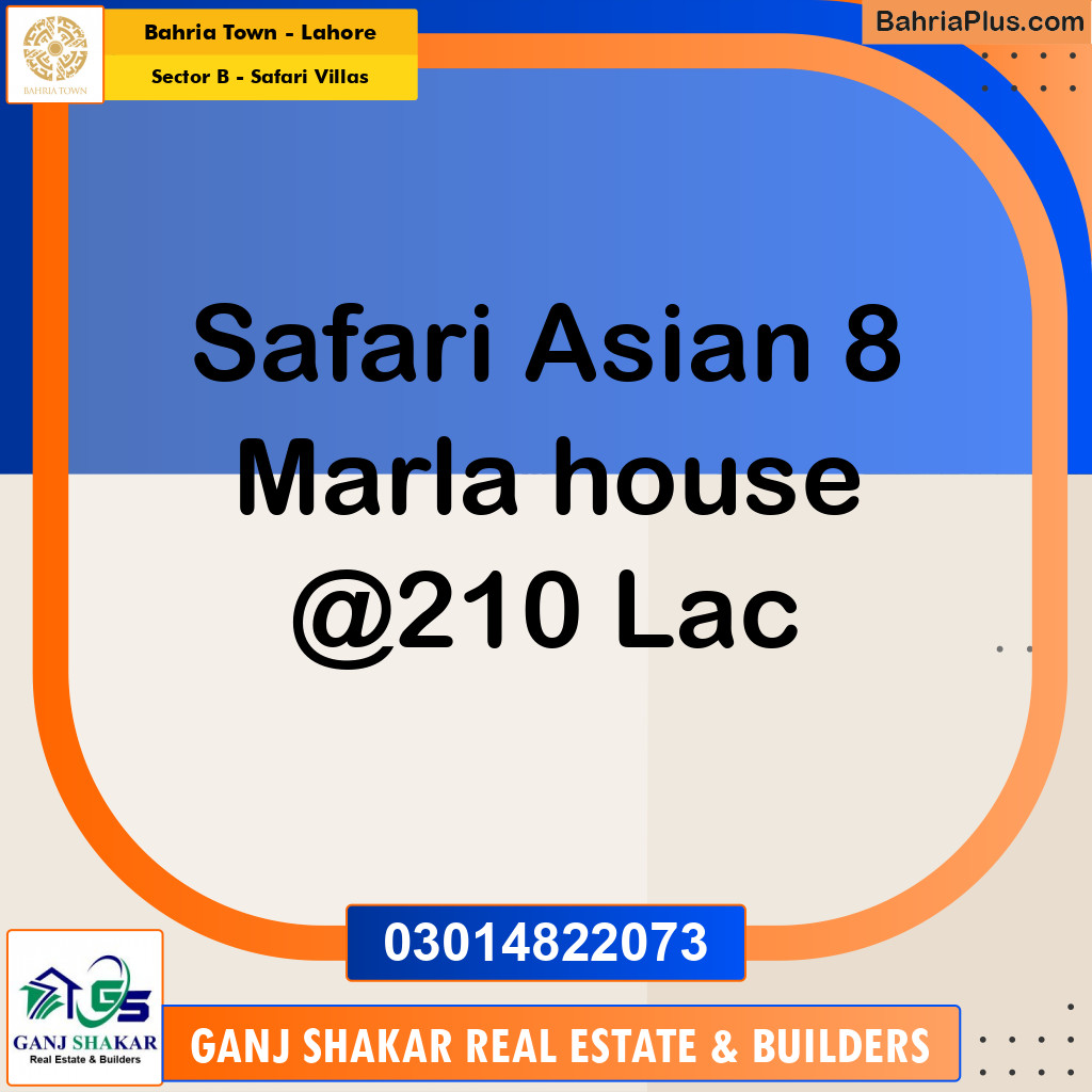 8 Marla Residential House for Sale in Sector B - Safari Villas - Bahria Town, Lahore - (BP-269439)