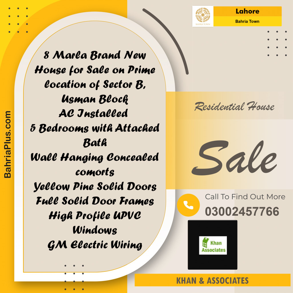 Residential House for Sale in Bahria Town, Lahore - (BP-269440)