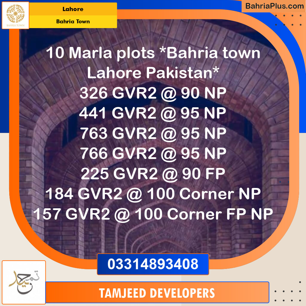 Residential Plot for Sale in Bahria Town, Lahore - (BP-269459)