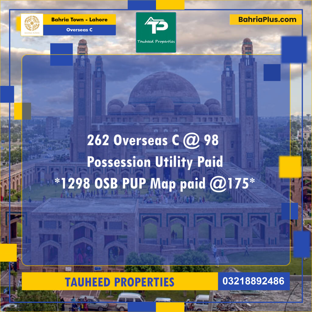 5 Marla Residential Plot for Sale in Overseas C -  Bahria Town, Lahore - (BP-269470)