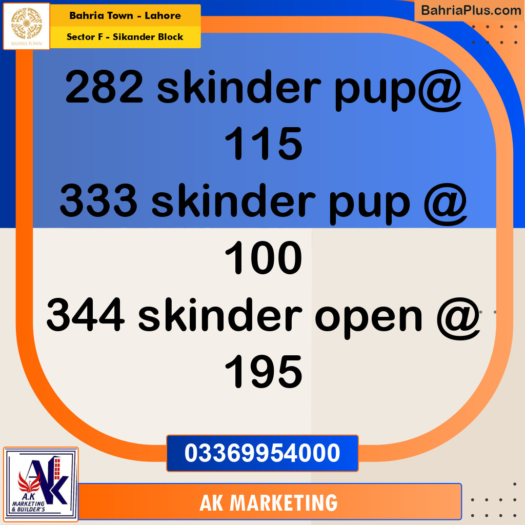 10 Marla Residential Plot for Sale in Sector F - Sikander Block - Bahria Town, Lahore - (BP-269562)