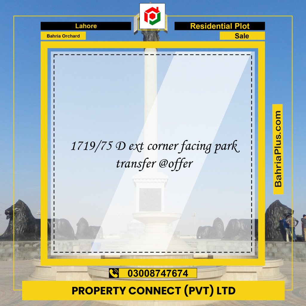 Residential Plot for Sale in Bahria Orchard, Lahore - (BP-269702)