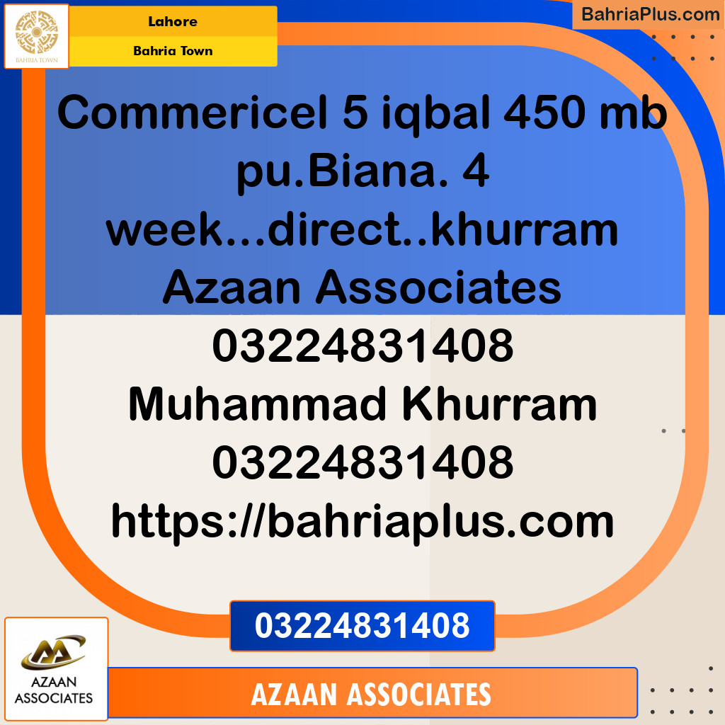 Residential Plot for Sale in Bahria Town, Lahore - (BP-269734)