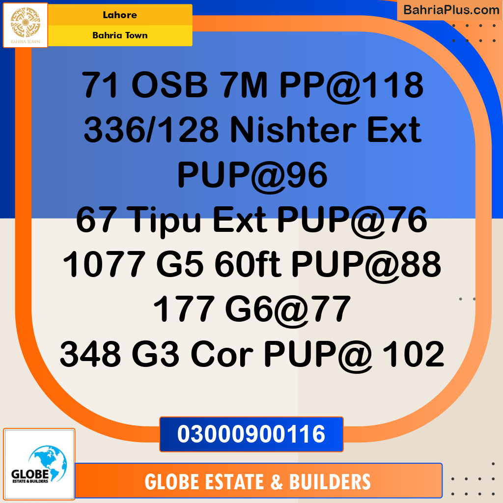 Residential Plot for Sale in Bahria Town, Lahore - (BP-269752)