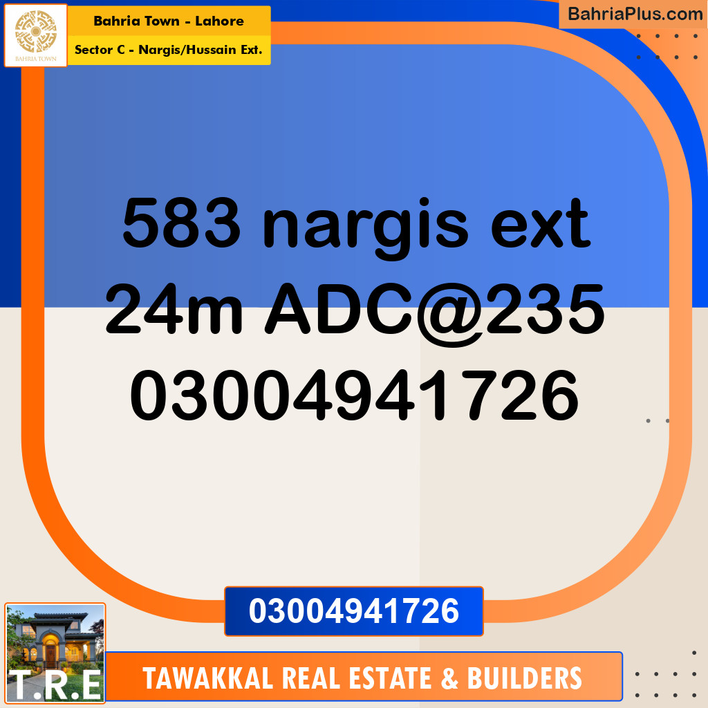 24 Marla Residential Plot for Sale in Sector C - Nargis/Hussain Ext. -  Bahria Town, Lahore - (BP-269768)