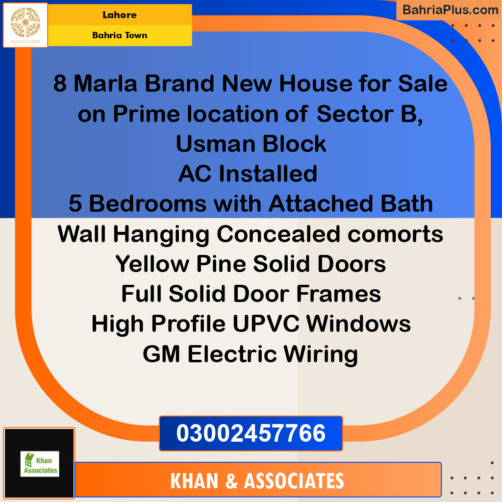 Residential House for Sale in Bahria Town, Lahore - (BP-269802)