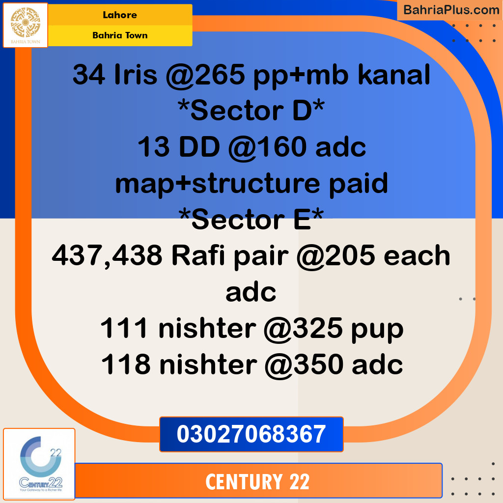 Residential Plot for Sale in Bahria Town, Lahore - (BP-269885)