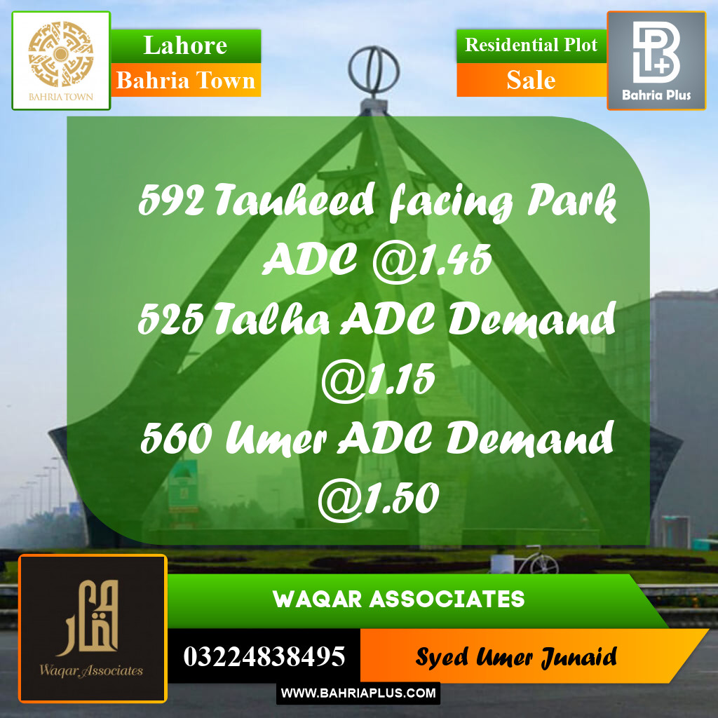 Residential Plot for Sale in Bahria Town, Lahore - (BP-269901)