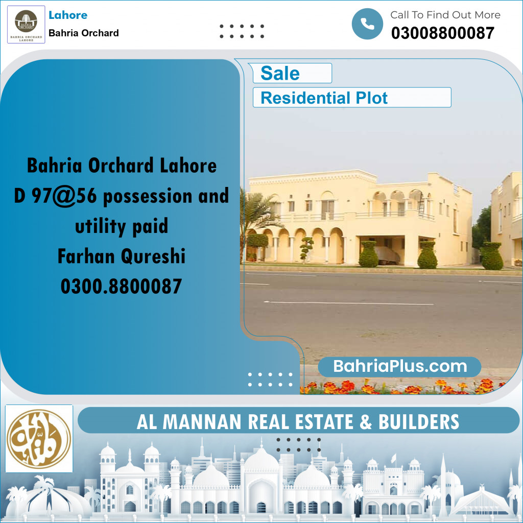 Residential Plot for Sale in Bahria Orchard, Lahore - (BP-269952)