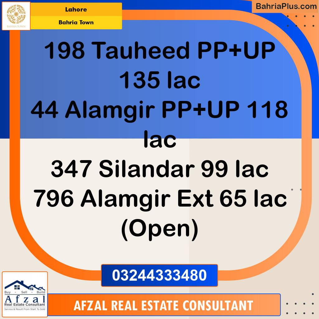 Residential Plot for Sale in Bahria Town, Lahore - (BP-270056)