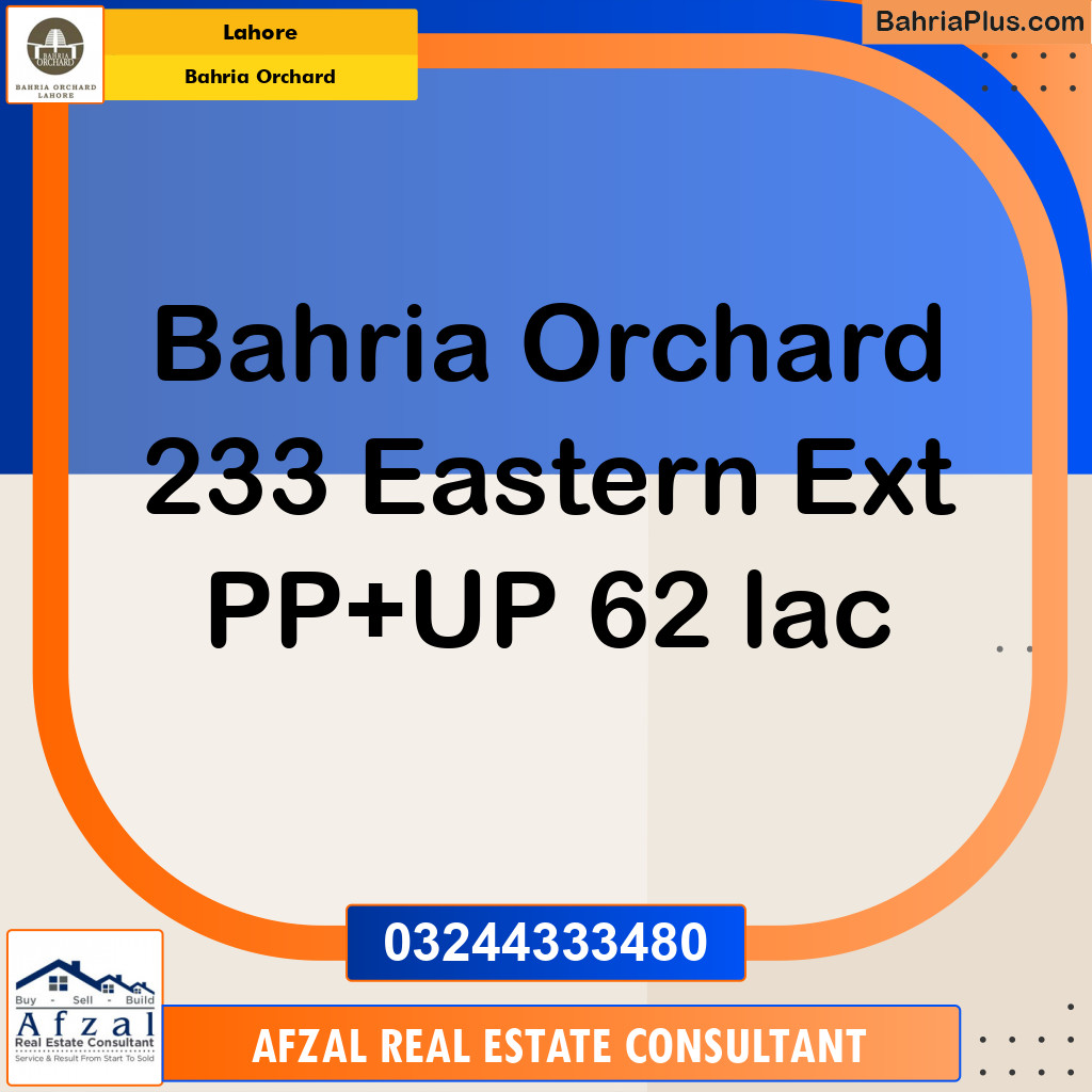 Residential Plot for Sale in Bahria Orchard, Lahore - (BP-270057)