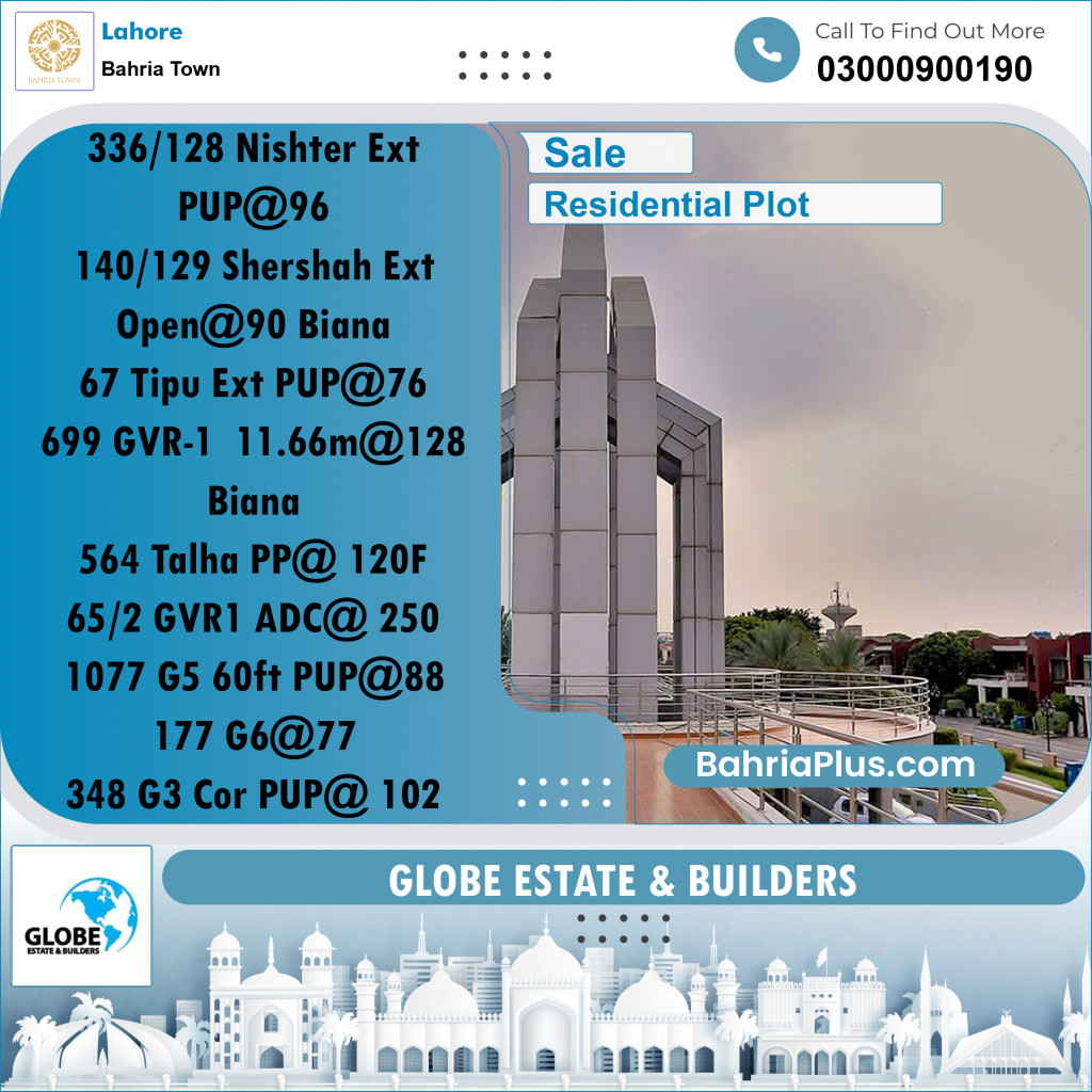 Residential Plot for Sale in Bahria Town, Lahore - (BP-270059)