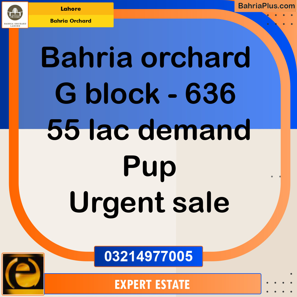 5 Marla Residential Plot for Sale in Bahria Orchard, Lahore - (BP-270092)