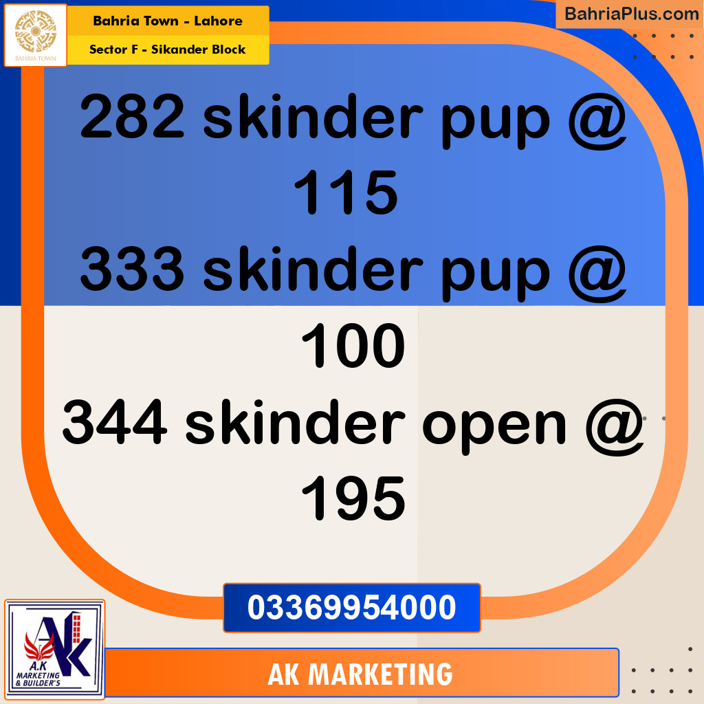 10 Marla Residential Plot for Sale in Sector F - Sikander Block - Bahria Town, Lahore - (BP-270113)
