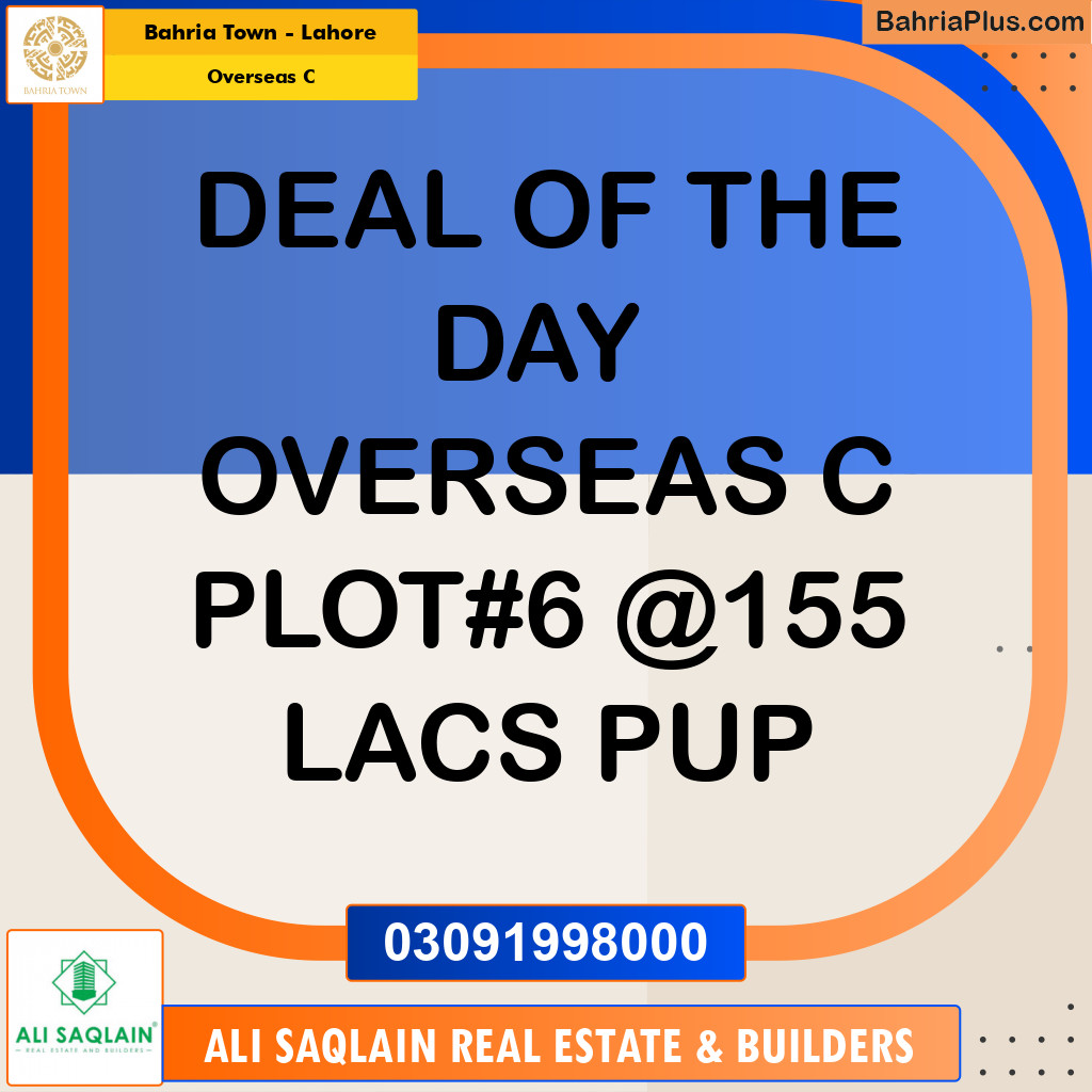 10 Marla Residential Plot for Sale in Overseas C -  Bahria Town, Lahore - (BP-270233)