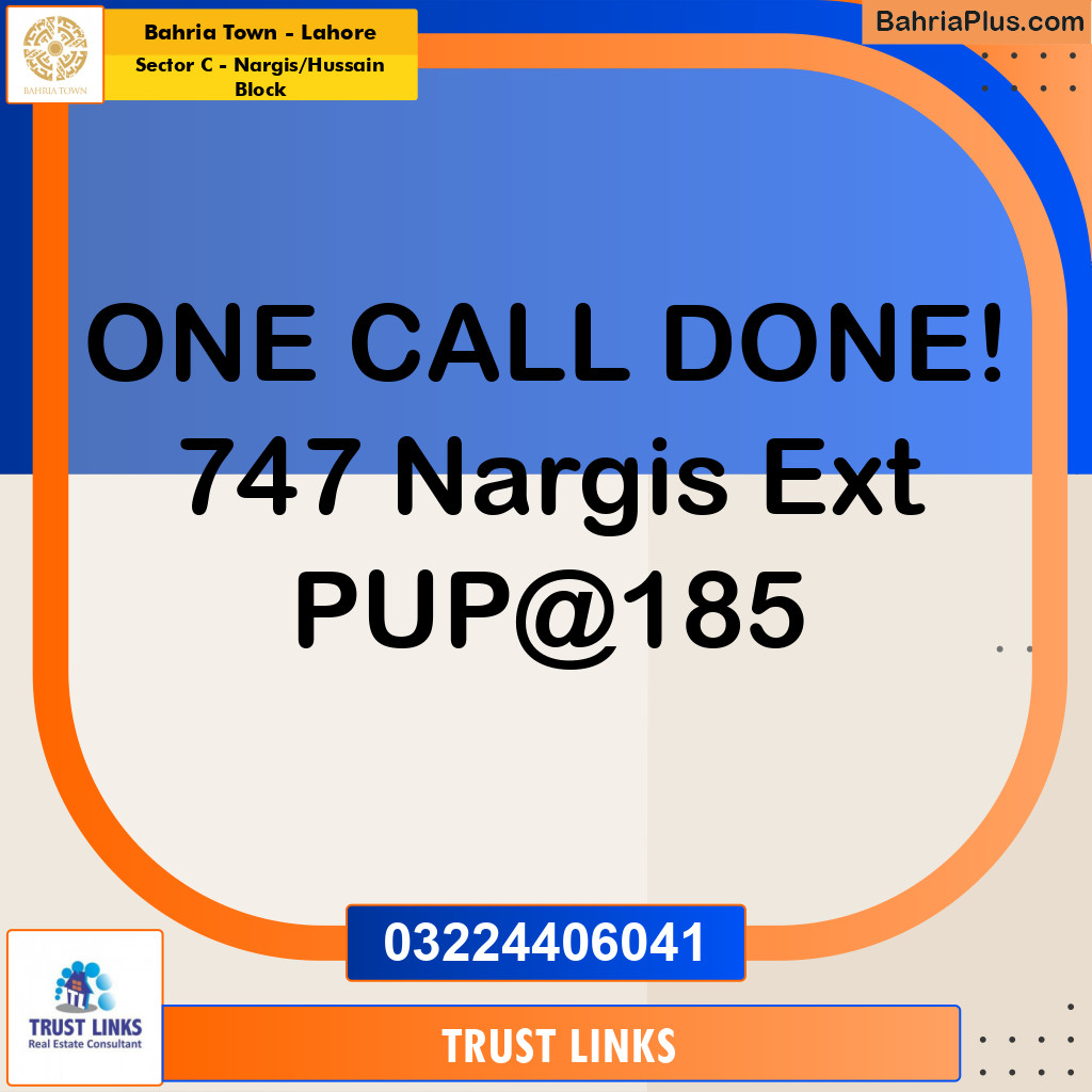1 Kanal Residential Plot for Sale in Sector C - Nargis/Hussain Block - Bahria Town, Lahore - (BP-270273)