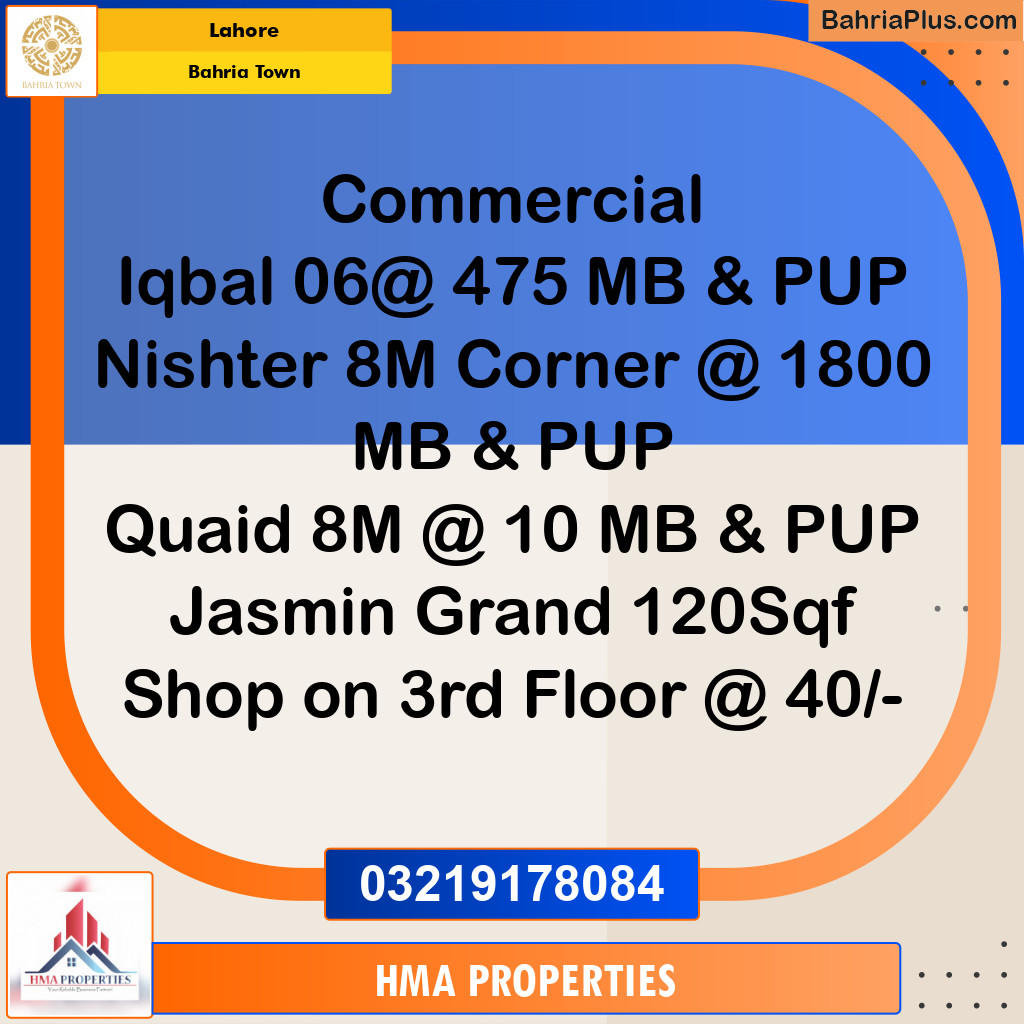 Residential Plot for Sale in Bahria Town, Lahore - (BP-270500)