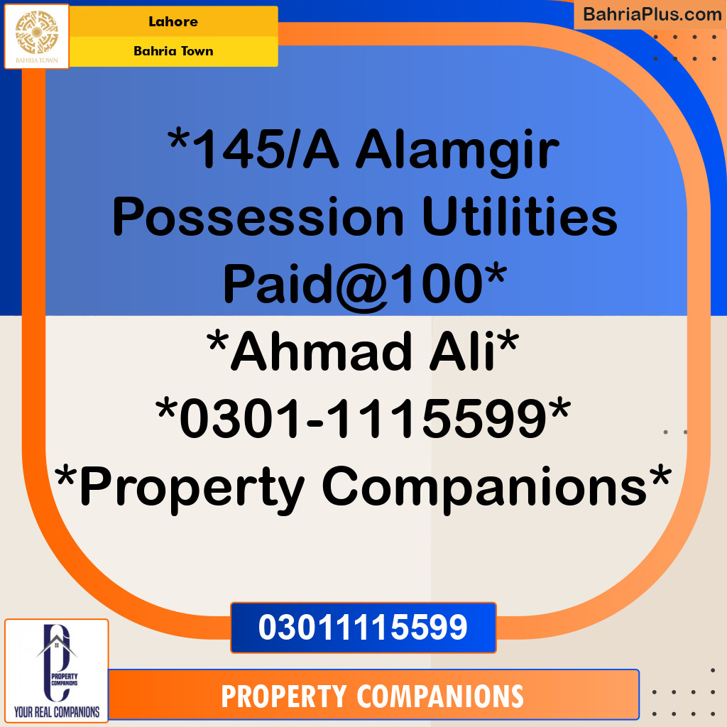Residential Plot for Sale in Bahria Town, Lahore - (BP-270534)