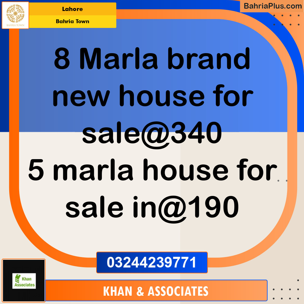 Residential House for Sale in Bahria Town, Lahore - (BP-270546)