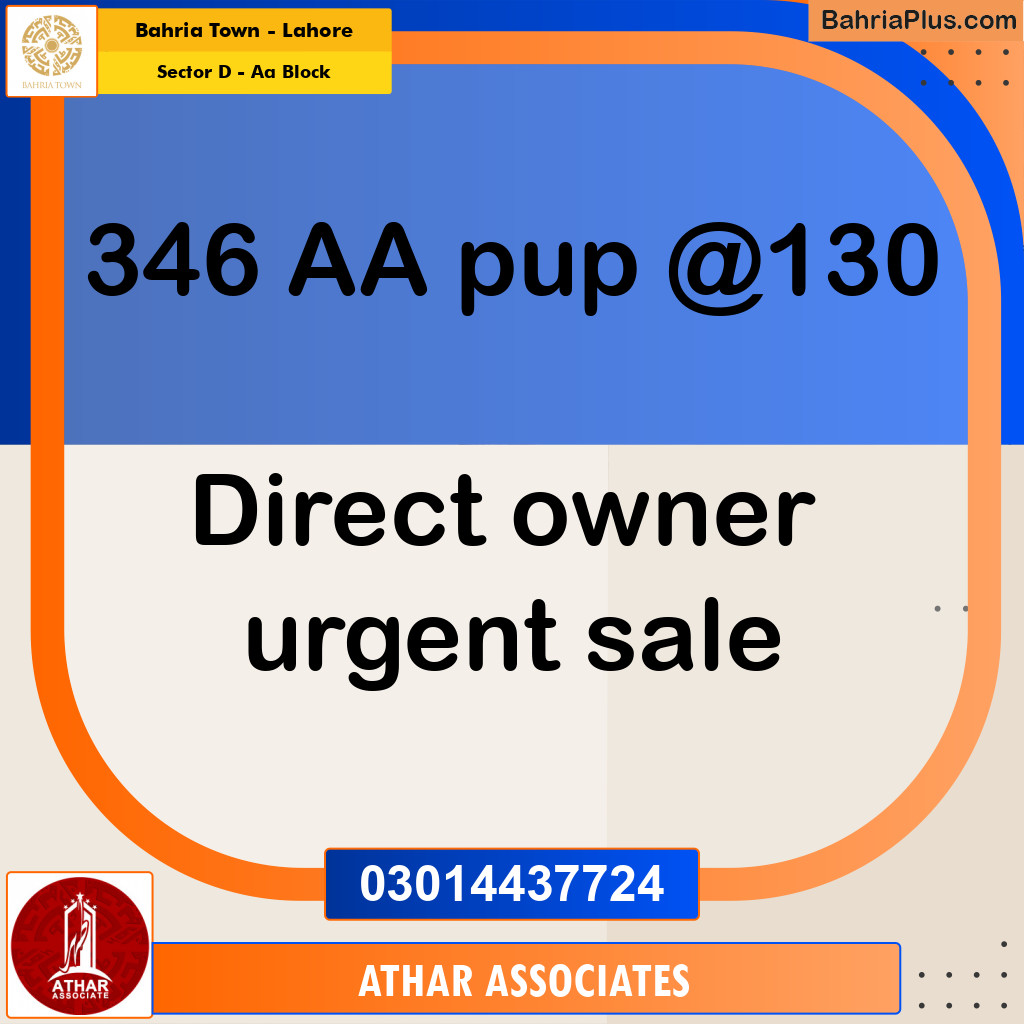 5 Marla Residential Plot for Sale in Sector D - AA Block -  Bahria Town, Lahore - (BP-270634)