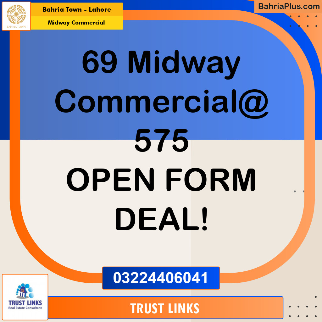 Commercial Plot for Sale in Midway Commercial -  Bahria Town, Lahore - (BP-270705)