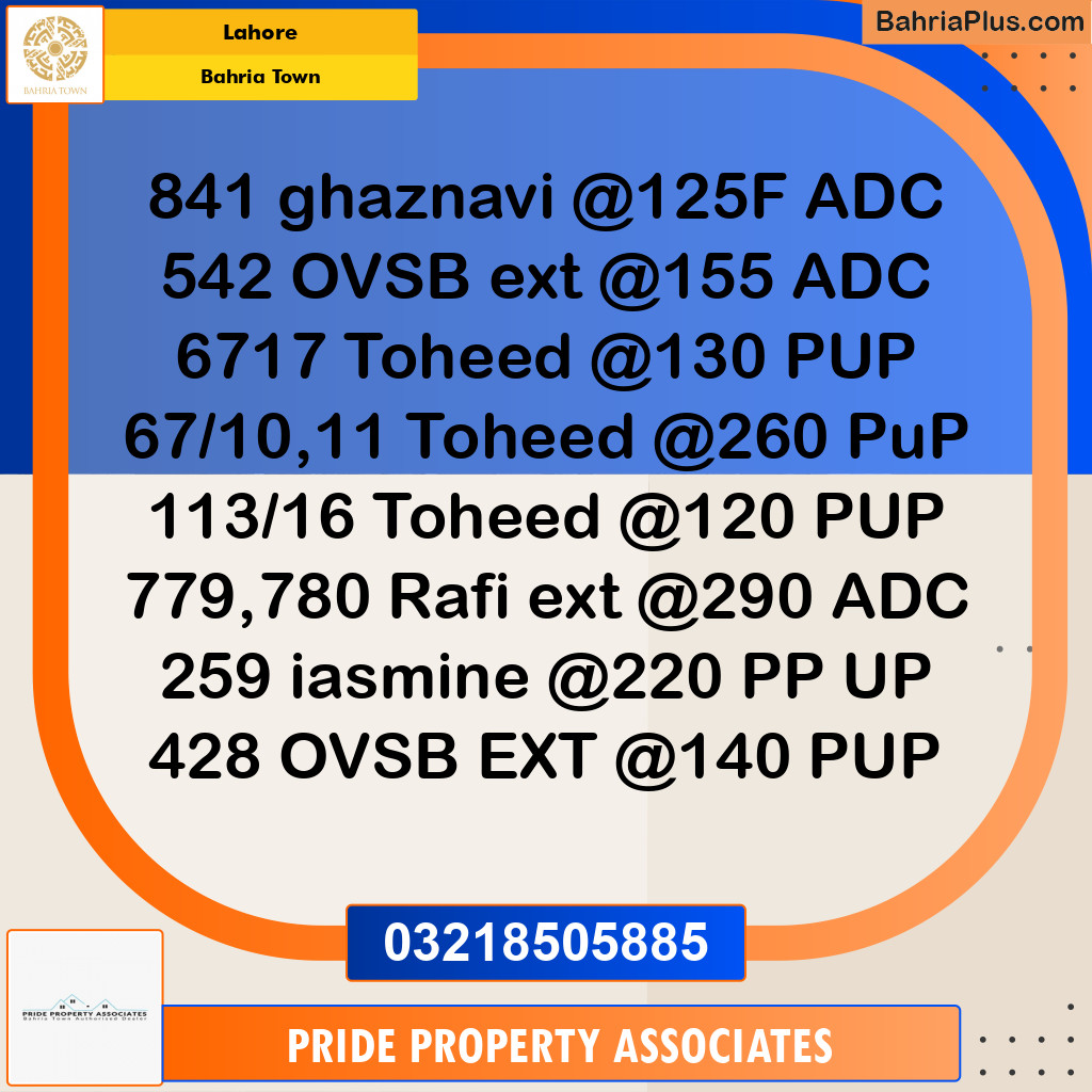 Residential Plot for Sale in Bahria Town, Lahore - (BP-270773)