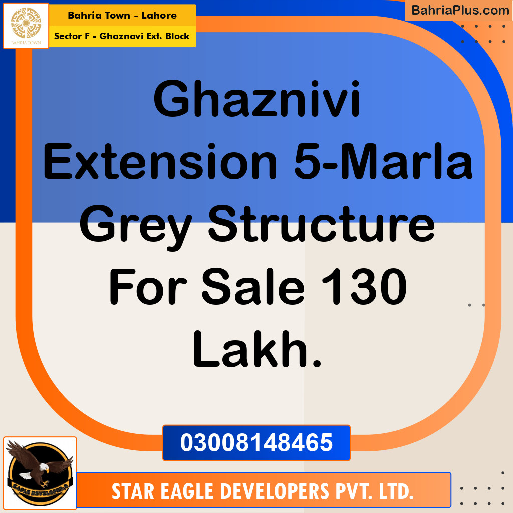 5 Marla Residential House for Sale in Sector F - Ghaznavi Ext. Block -  Bahria Town, Lahore - (BP-270791)