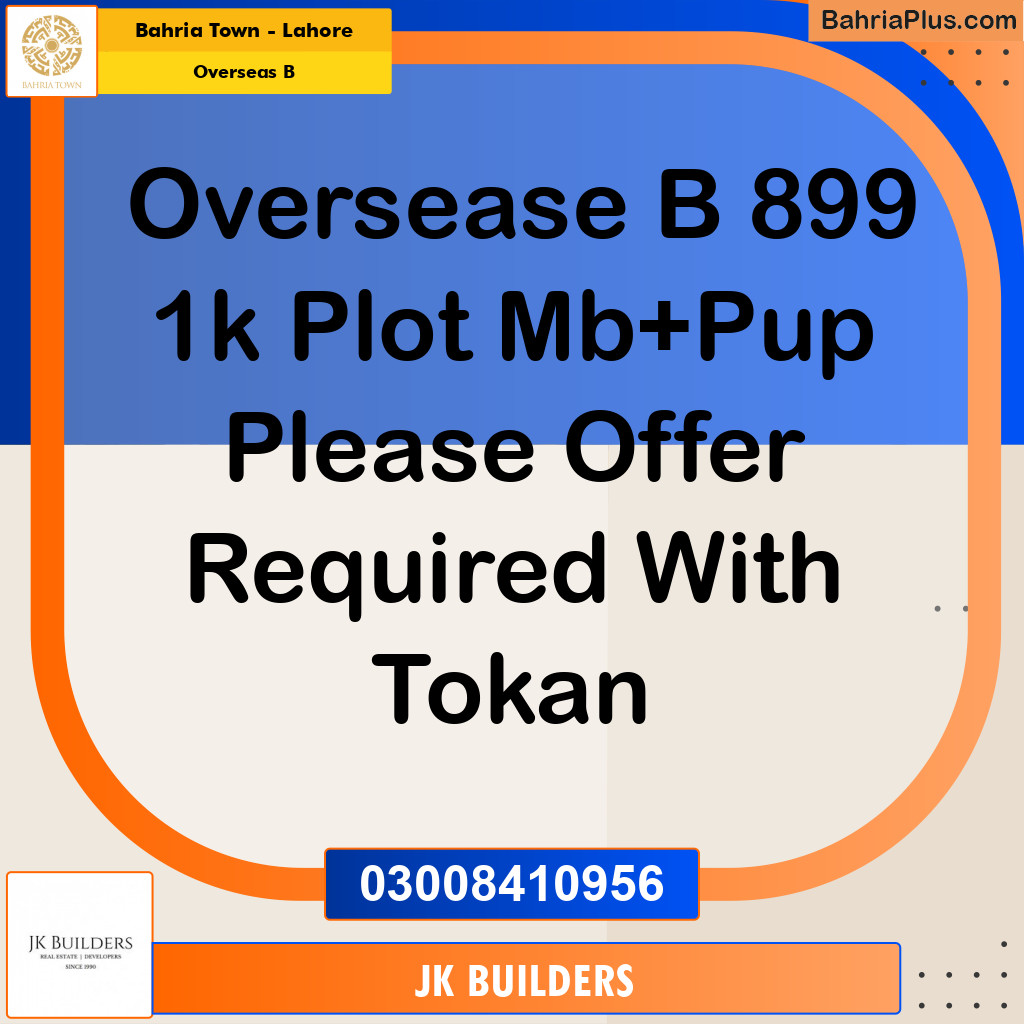 1 Kanal Residential Plot for Sale in Overseas B -  Bahria Town, Lahore - (BP-270972)