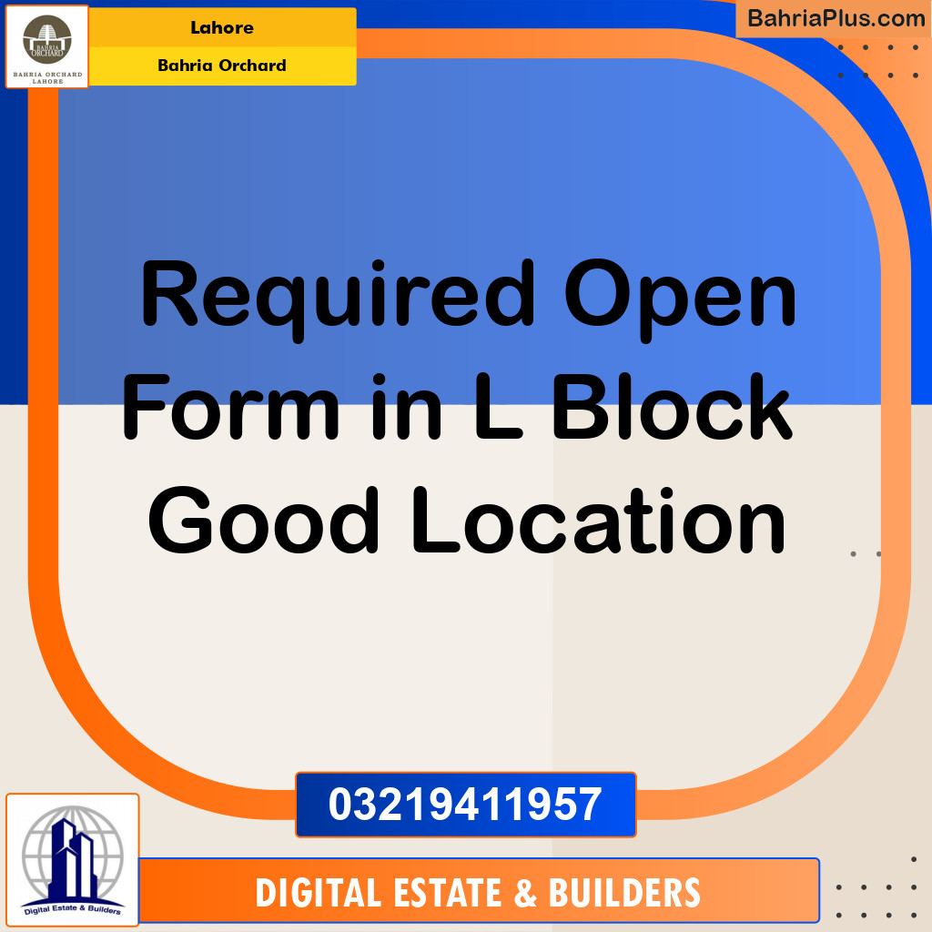 Residential Plot for Sale in Bahria Orchard, Lahore - (BP-271062)