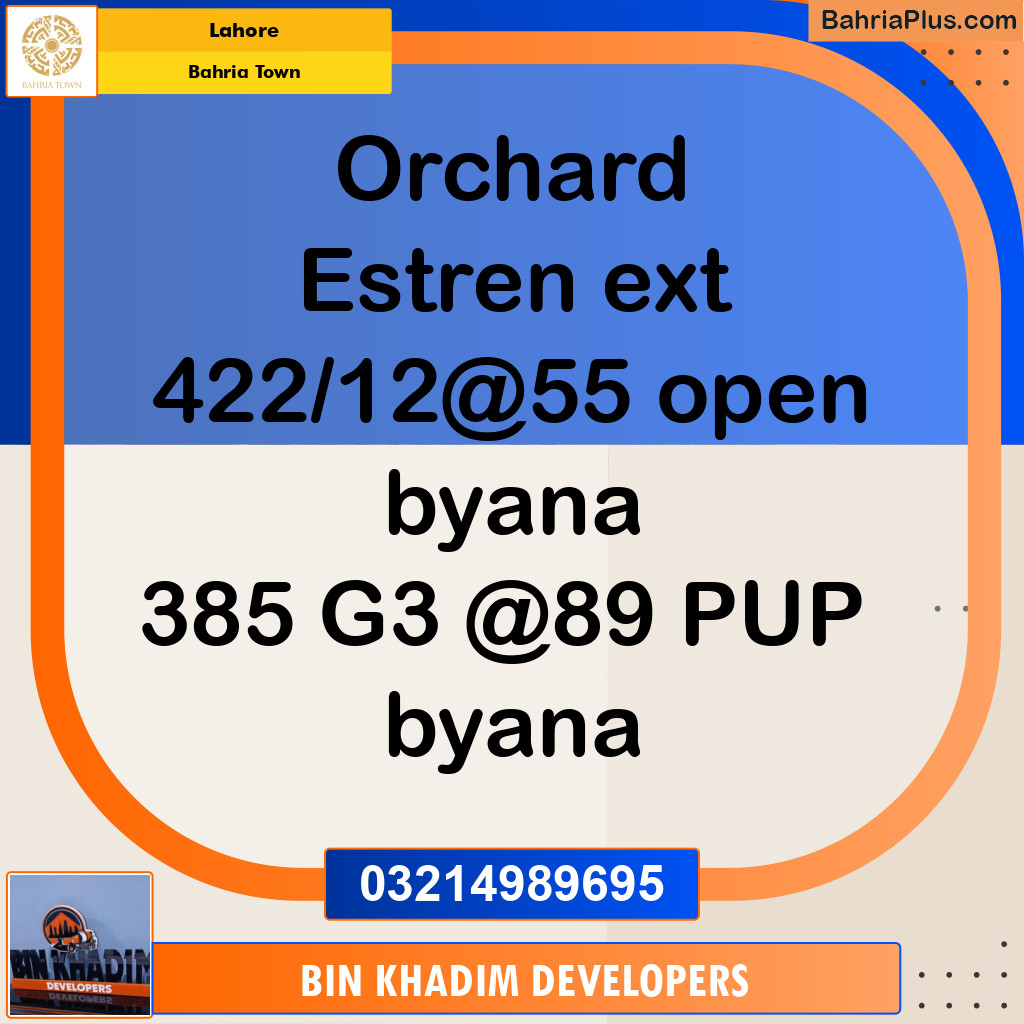 Residential Plot for Sale in Bahria Town, Lahore - (BP-271127)