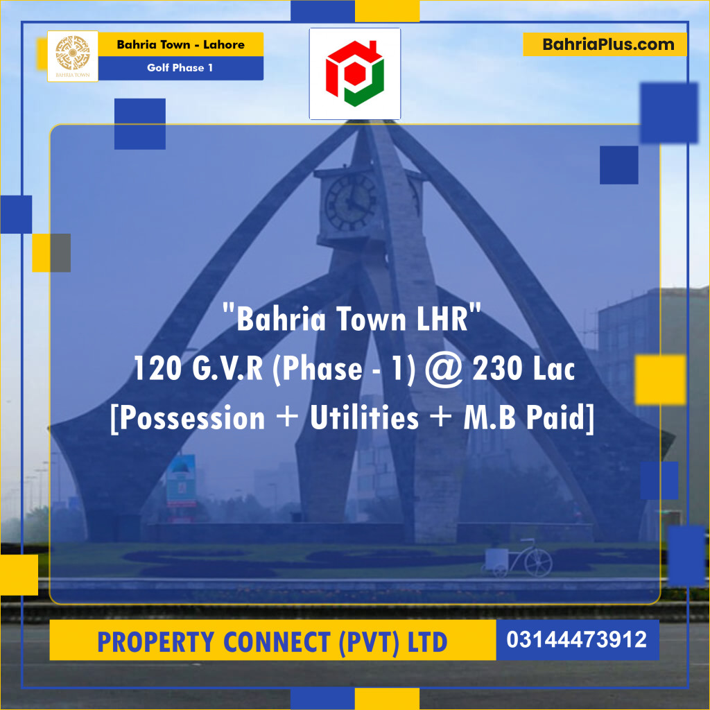 1 Kanal Residential Plot for Sale in Golf Phase 1 -  Bahria Town, Lahore - (BP-271152)