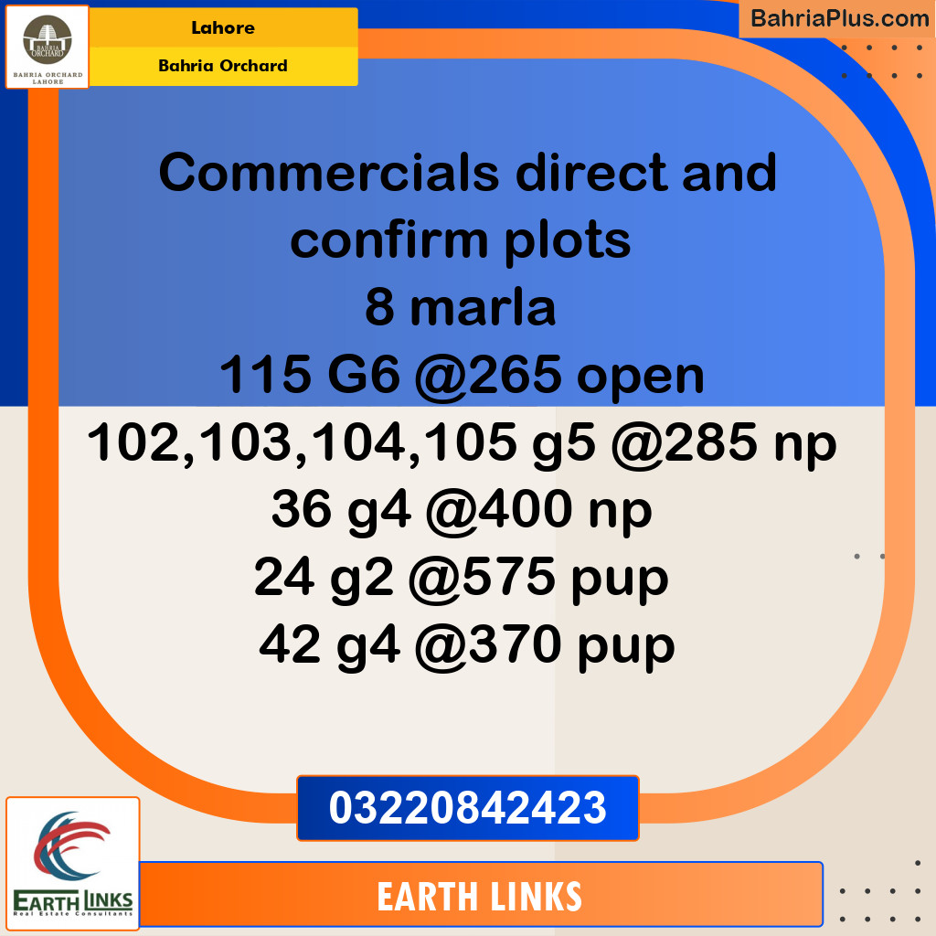 Commercial Plot for Sale in Bahria Orchard, Lahore - (BP-271183)