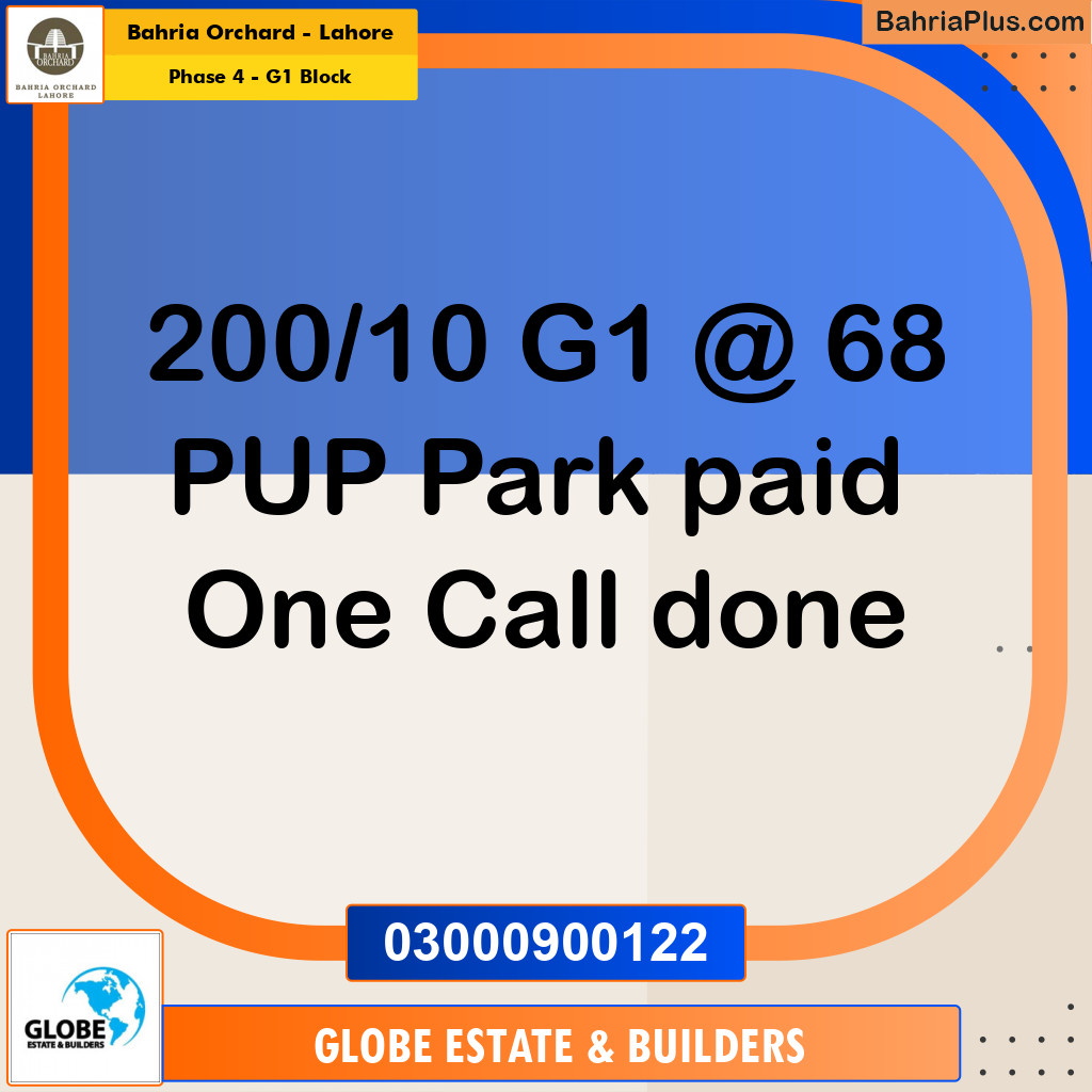 5 Marla Residential Plot for Sale in Phase 4 - G1 Block -  Bahria Orchard, Lahore - (BP-271191)