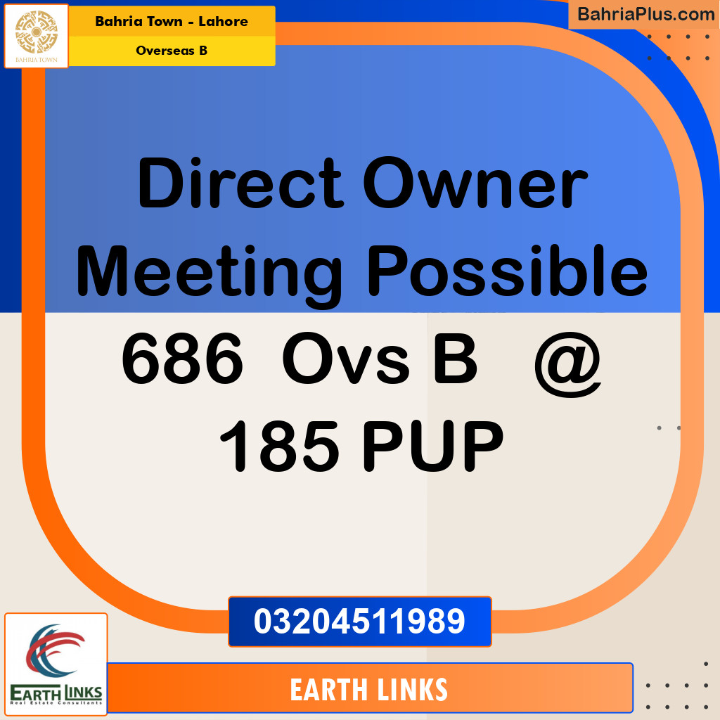 10 Marla Residential Plot for Sale in Overseas B -  Bahria Town, Lahore - (BP-271196)