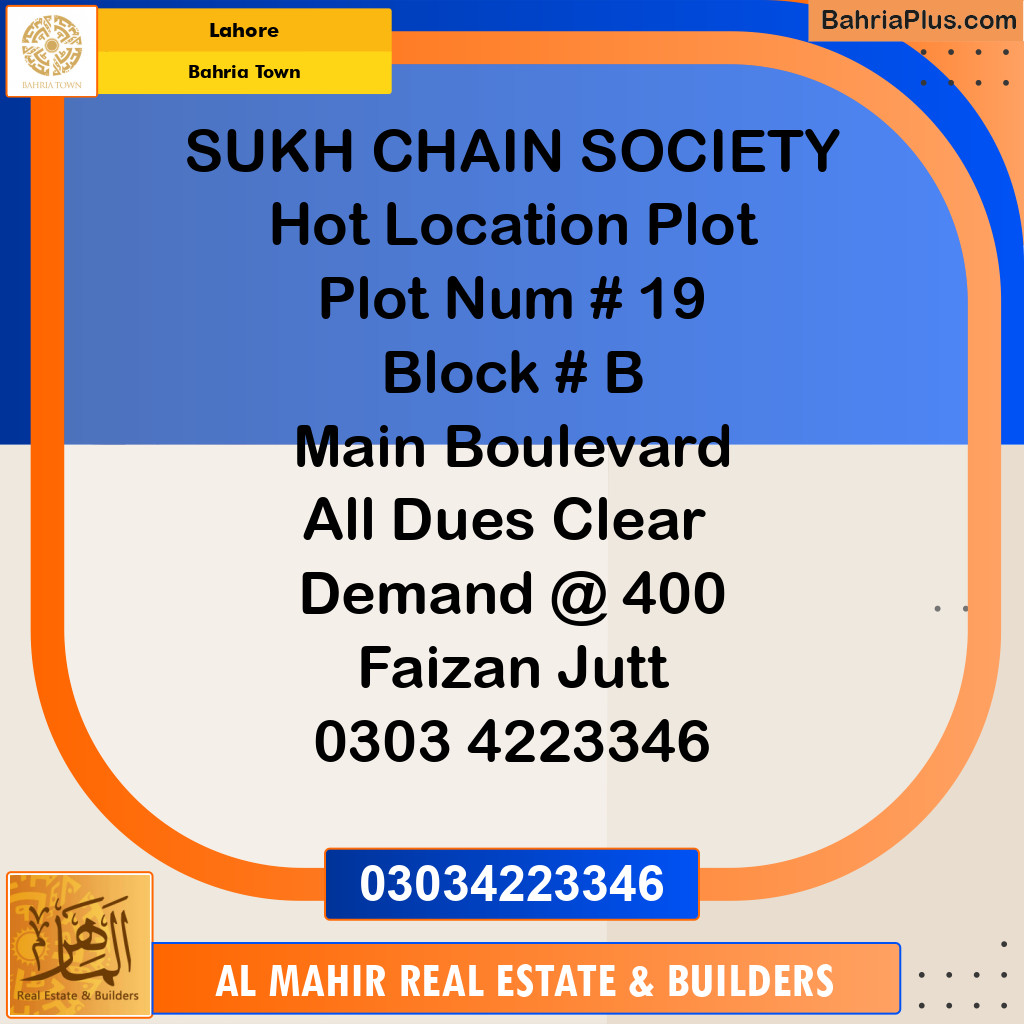 Residential Plot for Sale in Bahria Town, Lahore - (BP-271294)