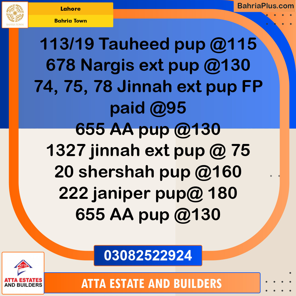 Residential Plot for Sale in Bahria Town, Lahore - (BP-271328)