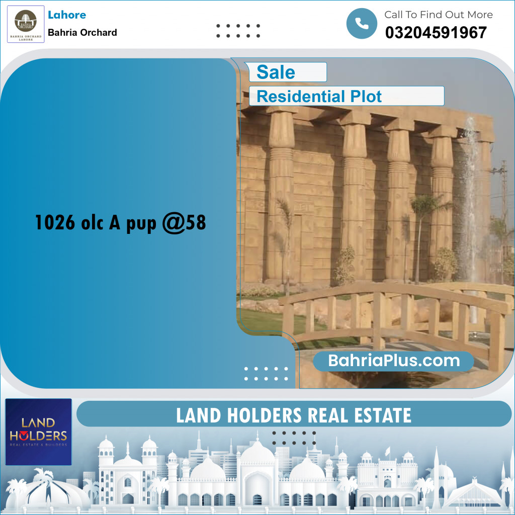 Residential Plot for Sale in Bahria Orchard, Lahore - (BP-271367)