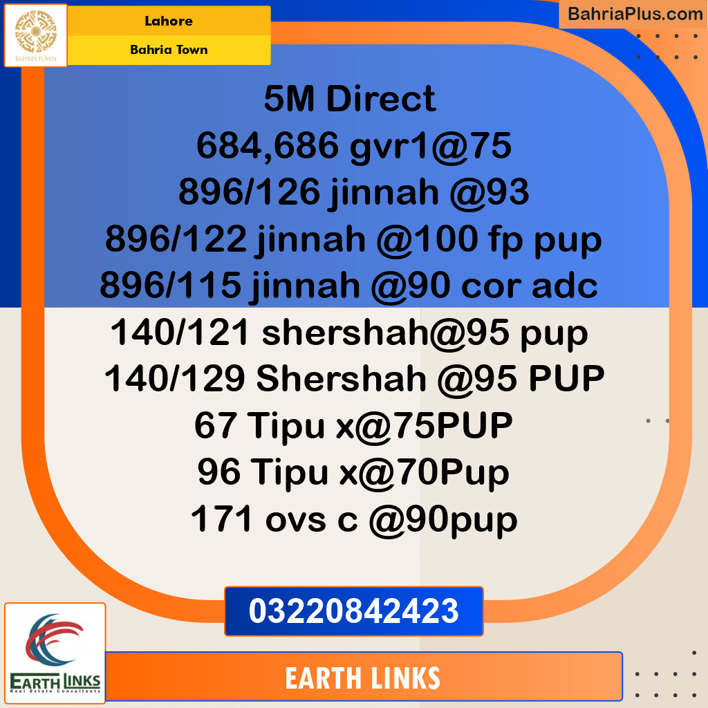 Residential Plot for Sale in Bahria Town, Lahore - (BP-271379)