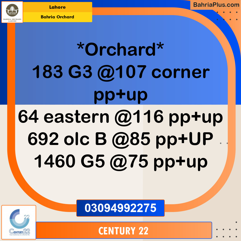 10 Marla Residential Plot for Sale in Bahria Orchard, Lahore - (BP-271433)