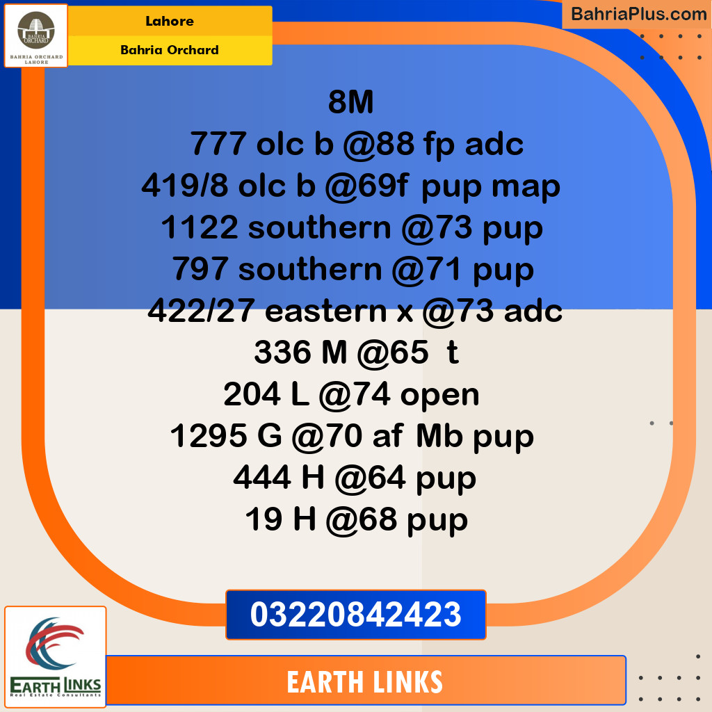 Residential Plot for Sale in Bahria Orchard, Lahore - (BP-271471)