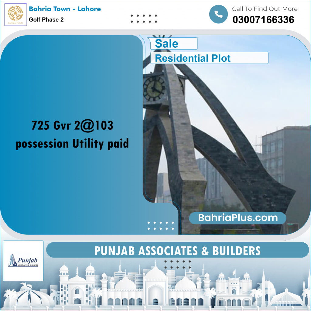 Residential Plot for Sale in Golf Phase 2 -  Bahria Town, Lahore - (BP-271476)