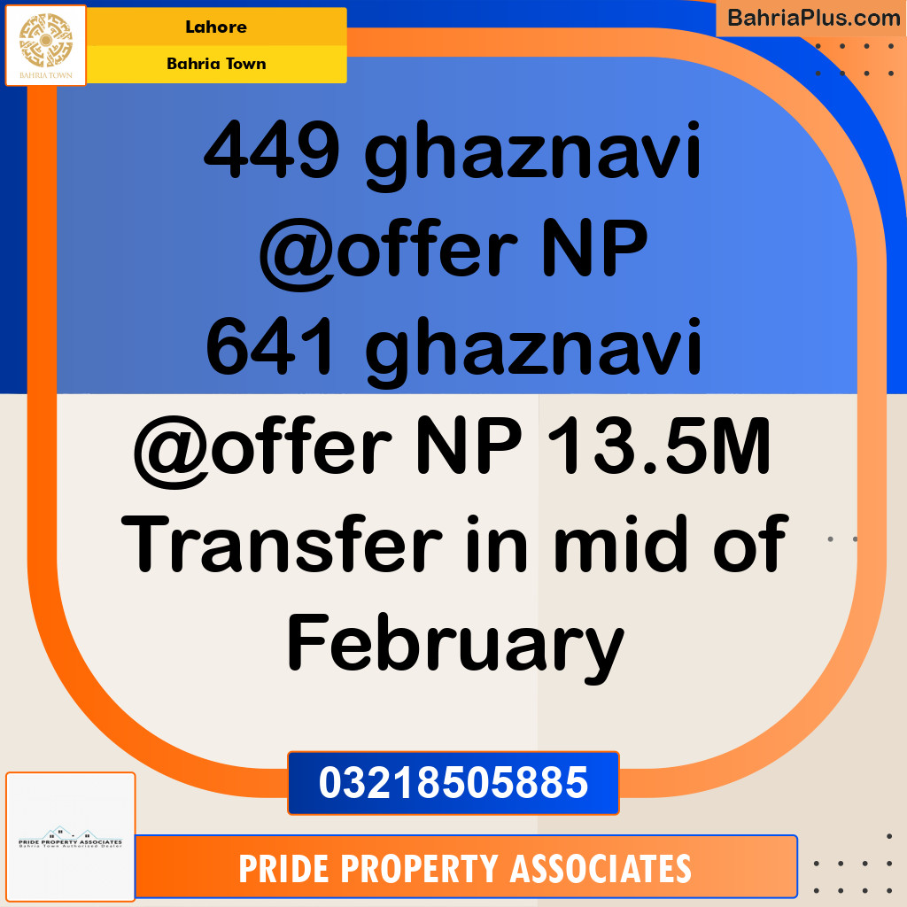 Residential Plot for Sale in Bahria Town, Lahore - (BP-271478)