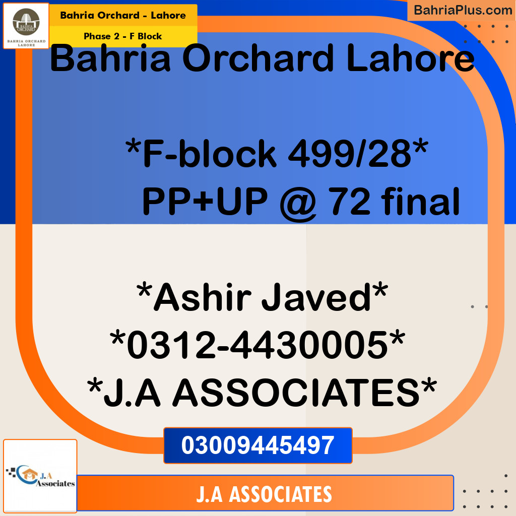 8 Marla Residential Plot for Sale in Phase 2 - F Block -  Bahria Orchard, Lahore - (BP-271482)