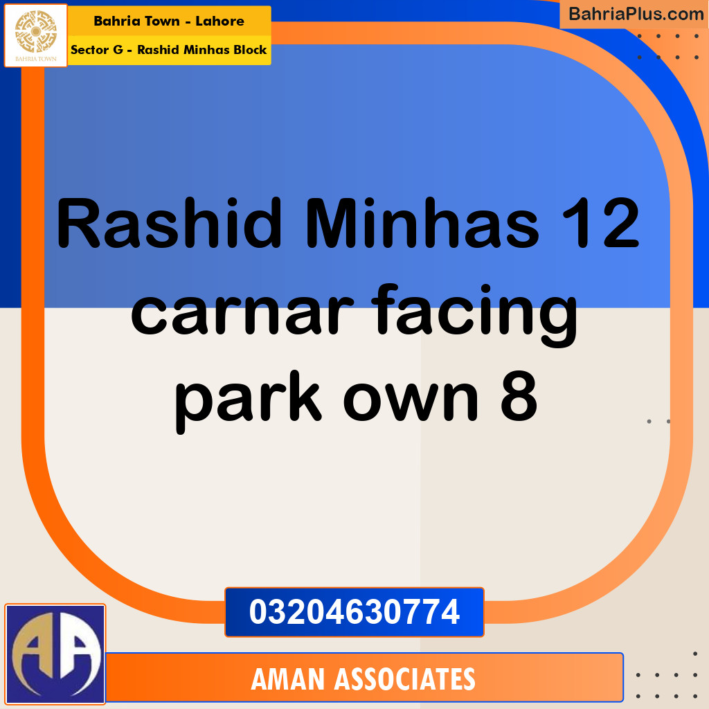10 Marla Residential Plot for Sale in Sector G - Rashid Minhas Block -  Bahria Town, Lahore - (BP-271515)
