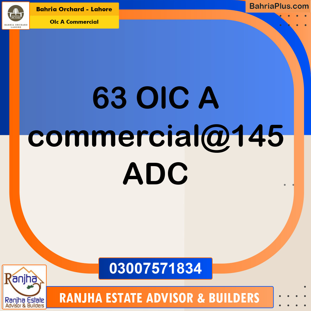 3 Marla Commercial Plot for Sale in OLC A Commercial -  Bahria Orchard, Lahore - (BP-271633)