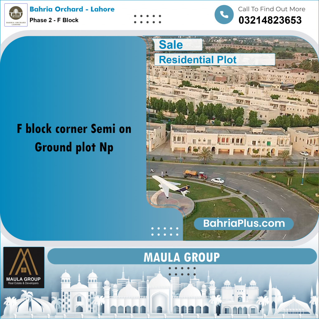 5 Marla Residential Plot for Sale in Phase 2 - F Block -  Bahria Orchard, Lahore - (BP-271722)