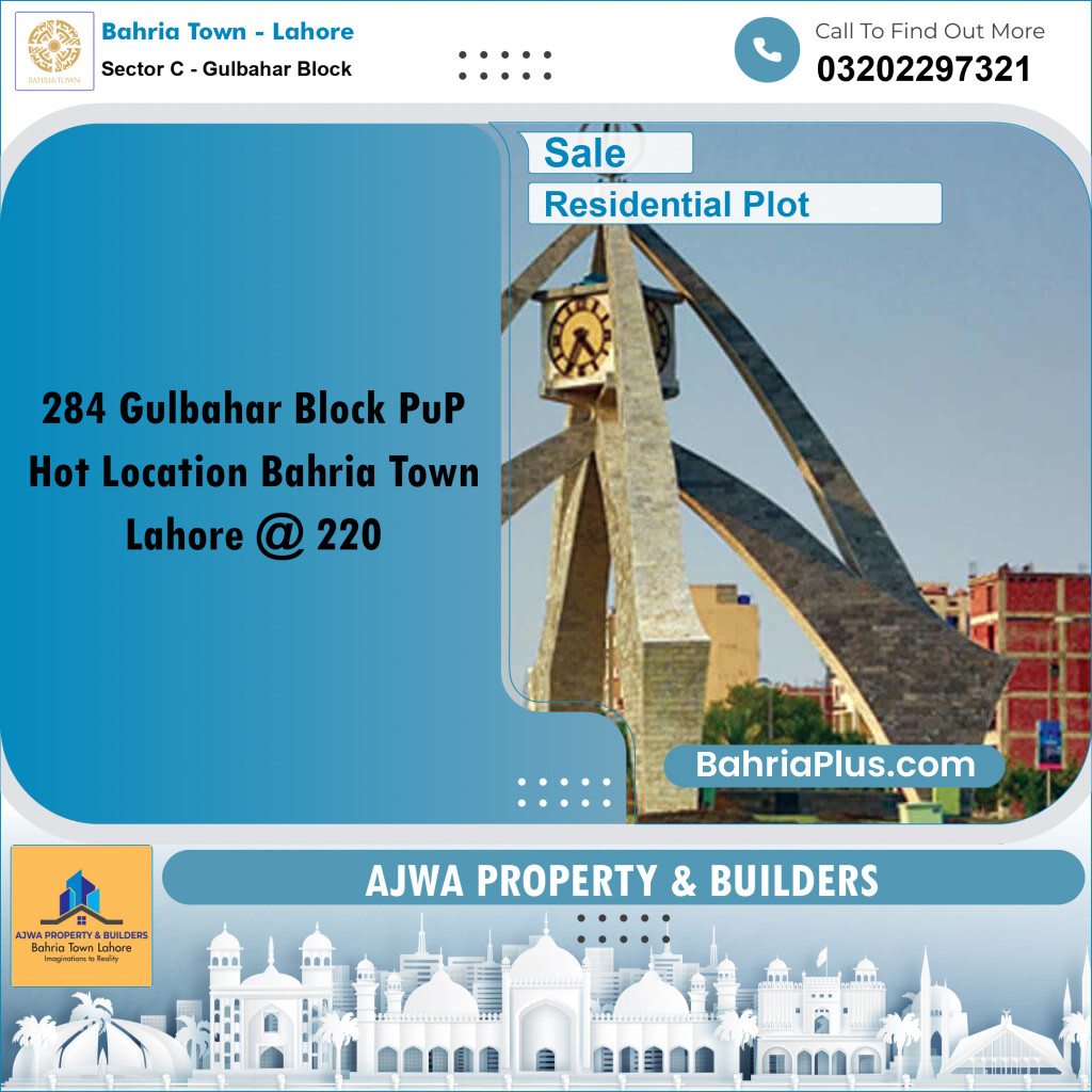 10 Marla Residential Plot for Sale in Sector C - Gulbahar Block -  Bahria Town, Lahore - (BP-271787)