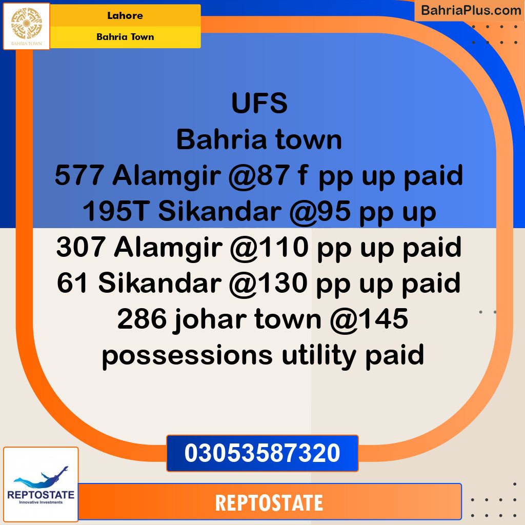 Residential Plot for Sale in Bahria Town, Lahore - (BP-271837)